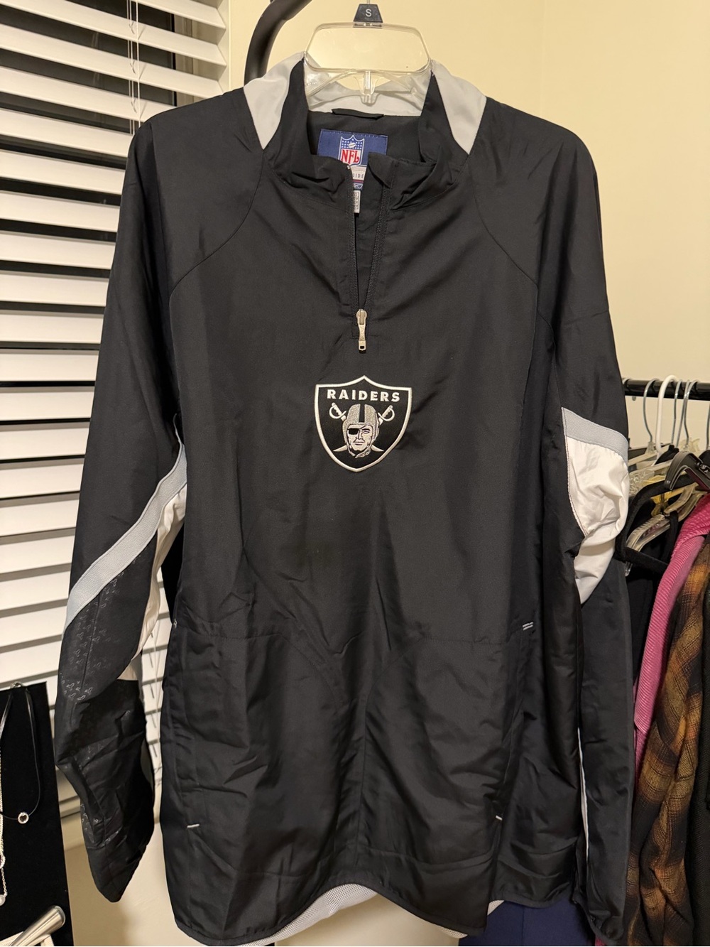 Oakland/Las Vegas Raiders Black NFL Pullover Windbreaker